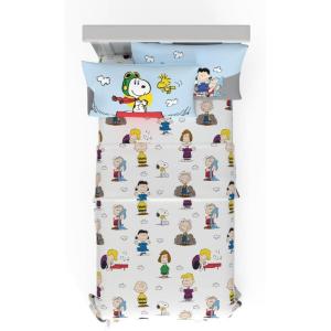imageFranco Collectibles Barbie Logo Bedding Super Soft Cozy Microfiber 4 Piece Full Sheet Set Officially Licensed ProductPeanuts  Fun Times