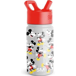 imageSimple Modern Kids Summit Water Bottle with Straw Lid  Mattel Barbie 18oz Stainless Steel Cup Insulated Tumbler for Girls School  Barbie CheckmateDisneyMickey Mouse Gray