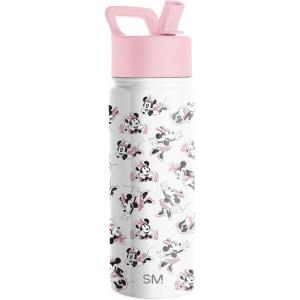 imageSimple Modern Kids Summit Water Bottle with Straw Lid  Mattel Barbie 18oz Stainless Steel Cup Insulated Tumbler for Girls School  Barbie CheckmateDisneyMinnie Mouse Retro