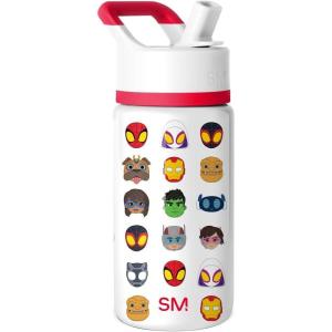 imageSimple Modern Kids Summit Water Bottle with Straw Lid  Mattel Barbie 18oz Stainless Steel Cup Insulated Tumbler for Girls School  Barbie CheckmateMarvel Spidey Friends Unite