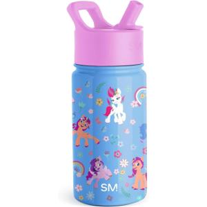 imageSimple Modern Kids Summit Water Bottle with Straw Lid  Mattel Barbie 18oz Stainless Steel Cup Insulated Tumbler for Girls School  Barbie CheckmateMy Little Pony Garden of Rainbows