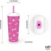 imageZak Designs Barbie Beacon Straw Tumbler for Travel or At Home 24oz Stainless Steel with Vacuum Insulation and NonSkid Base BarbieBarbie
