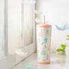 imageZak Designs Barbie Beacon Straw Tumbler for Travel or At Home 24oz Stainless Steel with Vacuum Insulation and NonSkid Base BarbieDisney Princess