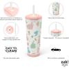 imageZak Designs Barbie Beacon Straw Tumbler for Travel or At Home 24oz Stainless Steel with Vacuum Insulation and NonSkid Base BarbieDisney Princess