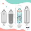 imageZak Designs Barbie Sage Kids Water Bottle For School or Travel 19oz Stainless Steel Water Bottle With Straw Handle and LeakProof PopUp Spout Cover BarbieStitch