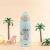 imageZak Designs Barbie Sage Kids Water Bottle For School or Travel 19oz Stainless Steel Water Bottle With Straw Handle and LeakProof PopUp Spout Cover BarbieStitch