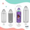 imageZak Designs Barbie Sage Kids Water Bottle For School or Travel 19oz Stainless Steel Water Bottle With Straw Handle and LeakProof PopUp Spout Cover BarbiePrincess Ariel  Moana  Rapunzel  Tiana