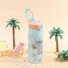 imageZak Designs Barbie Sage Kids Water Bottle For School or Travel 19oz Stainless Steel Water Bottle With Straw Handle and LeakProof PopUp Spout Cover BarbieStitch