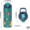 imageZak Designs Barbie Water Bottle for Travel and At Home 19 oz Vacuum Insulated Stainless Steel with Locking Spout Cover BuiltIn Carrying Loop LeakProof Design BarbieDisney Princess