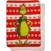 imageFranco Barbie Kids Bedding Soft Plush Cozy Sherpa Blanket Throw 46 in x 60 in Officially Licensed ProductGrinch  Grinchtastic