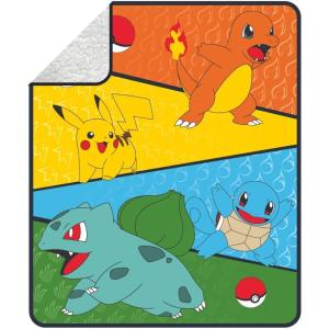 imageFranco Barbie Kids Bedding Soft Plush Cozy Sherpa Blanket Throw 46 in x 60 in Officially Licensed ProductPokemon  1