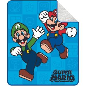 imageFranco Barbie Kids Bedding Soft Plush Cozy Sherpa Blanket Throw 46 in x 60 in Officially Licensed ProductSuper Mario