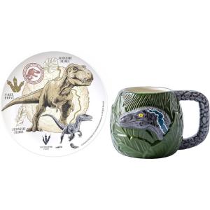 imageZak Designs Barbie Ceramic Coffee Mug for Hot Drinks Collectible Keepsake with Sculpted Handle 15 oz BarbieJurassic World Dominion Sculpted Mug