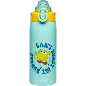 imageZak Designs Barbie Sage Kids Water Bottle For School or Travel 19oz Stainless Steel Water Bottle With Straw Handle and LeakProof PopUp Spout Cover BarbieSpongeBob and Patrick