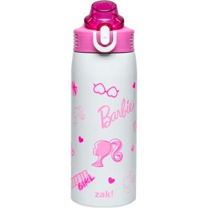 imageZak Designs Barbie Sage Kids Water Bottle For School or Travel 19oz Stainless Steel Water Bottle With Straw Handle and LeakProof PopUp Spout Cover BarbieBarbie Sage