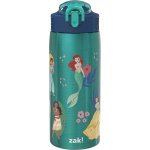 imageZak Designs Barbie Water Bottle for Travel and At Home 19 oz Vacuum Insulated Stainless Steel with Locking Spout Cover BuiltIn Carrying Loop LeakProof Design BarbieDisney Princess
