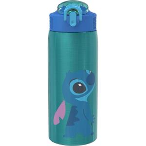 imageZak Designs Barbie Water Bottle for Travel and At Home 19 oz Vacuum Insulated Stainless Steel with Locking Spout Cover BuiltIn Carrying Loop LeakProof Design BarbieLilo And Stitch