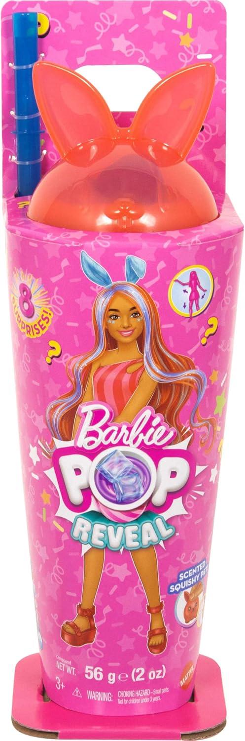 imageBarbie Pop Reveal Series Doll ampamp Accessories Set Shakes Series Scented Unicorn Fashion Doll ampamp Pet 8 Surprises Include Color ChangeBunny