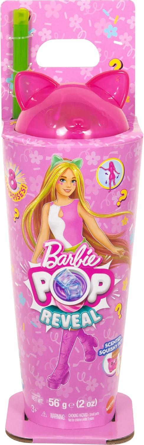 imageBarbie Pop Reveal Series Doll ampamp Accessories Set Shakes Series Scented Unicorn Fashion Doll ampamp Pet 8 Surprises Include Color ChangeKitten