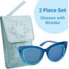 imageARKAID Frozen Barbie or Princess Sunglasses with Case  2 Piece Set  Crossbody or Wristlet for GirlsFrozen Wristlet