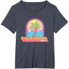 imageBarbie  California Summer Palm TShirtHeather Blue