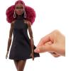 imageBarbie Basics Model 02 Collector Doll with Blonde Hair Black Mini Dress ampamp Gladiator Boots Universalfit Fashions Posable Body ampamp Swappable Doll HeadRed Curly Hair