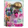 imageBarbie Doll ampamp Accessories Set Holiday Fun Summer Travel Fashion Doll Blonde with Rainbow Jogger Top ampamp Shorts Swimsuit Luggage ampamp More