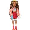 imageBarbie Dream Besties Doll and Accessories Renee Posable Roller Skating Fashion Doll with Black Hair 12 Video ampamp Food Themed PiecesTeresa
