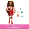 imageBarbie Dream Besties Doll and Accessories Renee Posable Roller Skating Fashion Doll with Black Hair 12 Video ampamp Food Themed PiecesTeresa