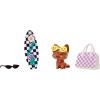 imageBarbie Extra Doll ampamp Accessories with Crimped Lavendar Hair ampamp Brown Eyes 15 Toy Pieces Include Pet PuppyLavender Hair Racecar Jacket