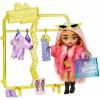 imageBarbie Extra Minis Doll ampamp Fashion Playset with 15 Pieces Boutique with Small Doll Clothes ampamp Accessories Including Gummy Bear Keychain