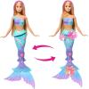 imageBarbie Mermaid Toy Dolls with Surprise Magic Blooming Flowers Feature Ombre Tails Pearl Headband Accessory ampamp Long Blonde Hair with Pink HighlightsBlonde Mermaid