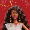 imageBarbie Signature 2025 Holiday Black Hair Fashion Doll Wearing Silver ampamp Gold Gown Seasonal Collector in Displayable Packaging ampamp Stand