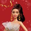 imageBarbie Signature 2025 Holiday Light Brown Hair Fashion Doll Wearing Silver ampamp Gold Gown Seasonal Collector in Displayable Packaging ampamp Stand