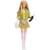 imageBarbie Signature Doll Clueless Cher Collectible in Yellow Plaid Suit with Backpack Cell Phone ampamp Learners Permit Accessories
