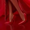 imageBarbie Signature Doll Mattel 80th Anniversary Collectible in Glittery Red Tulle Gown with Drop Earrings and Sheer Gloves Brunette