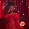 imageBarbie Signature Doll Mattel 80th Anniversary Collectible in Glittery Red Tulle Gown with Drop Earrings and Sheer Gloves Brunette