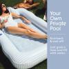 imageFUNBOY Tanning Pool Lounger Float XL 72 x 48 Pool Float with Custom Pillow and Large Cup Holder Perfect for Pool or BackyardBlue