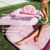 imageFUNBOY Tanning Pool Lounger Float XL 72 x 48 Pool Float with Custom Pillow and Large Cup Holder Perfect for Pool or BackyardPink