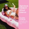 imageFUNBOY Tanning Pool Lounger Float XL 72 x 48 Pool Float with Custom Pillow and Large Cup Holder Perfect for Pool or BackyardPink