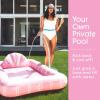 imageFUNBOY Tanning Pool Lounger Float XL 72 x 48 Pool Float with Custom Pillow and Large Cup Holder Perfect for Pool or BackyardPink