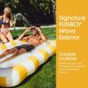 imageFUNBOY Tanning Pool Lounger Float XL 72 x 48 Pool Float with Custom Pillow and Large Cup Holder Perfect for Pool or BackyardYellow
