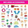 imageMEGA Barbie Color Reveal Building Toys Set DreamHouse with 545 Pieces 5 MicroDolls 6 Pets and Accessories 30  Surprises Kids Ages 6 Years