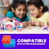 imageMEGA Construx Barbie Kids Building Toy Set Malibu House with 303 Pieces 2 MicroDolls Furniture and Accessories Ages 5 Years