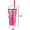 imageMINISO Barbie Collection Double Wall Plastic Tumbler with Straw 600mL BPA Free Clear Tumbler with Lid Perfect for On the Go