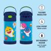 imageTHERMOS FUNTAINER Water Bottle with Straw  12 Ounce  Kids Stainless Steel Vacuum Insulated Water Bottle with Lid BarbieBaby Shark