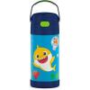 imageTHERMOS FUNTAINER Water Bottle with Straw  12 Ounce  Kids Stainless Steel Vacuum Insulated Water Bottle with Lid BarbieBaby Shark