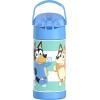 imageTHERMOS FUNTAINER Water Bottle with Straw  12 Ounce  Kids Stainless Steel Vacuum Insulated Water Bottle with Lid BarbieBluey