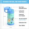 imageTHERMOS FUNTAINER Water Bottle with Straw  12 Ounce  Kids Stainless Steel Vacuum Insulated Water Bottle with Lid BarbieBluey