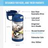 imageTHERMOS FUNTAINER Water Bottle with Straw  12 Ounce  Kids Stainless Steel Vacuum Insulated Water Bottle with Lid BarbieJurassic World